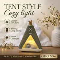 Tables tactiles Base bureau pour lampe de chevet design vivant tente créative forme de cadeau Rechargeable mignon LED lampe de Table Portable