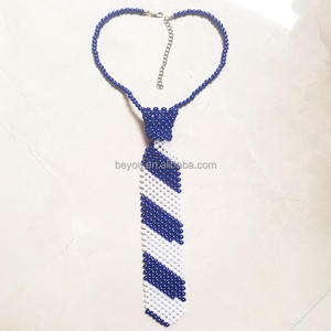 新しいソロリティパールビーズのパーソナリティネクタイネックレス誇張されたパンクスタイルのネクタイネックレスウエディングパーティーガールズジュエリーギフト - Product Image 3
