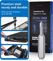 Jeu de tournevis de précision Peaktop Electronics: petit kit d'outils de réparation magnétique 61 en 1