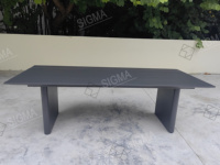 Table de salle à manger en aluminium pour patio extérieur haut de gamme tout temps été