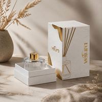 Diffuseur d'air ambiant de luxe personnalisé avec bâtonnets et boîte d'emballage pour aromathérapie