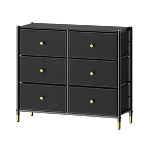 High Quality 7 Drawers Chest Small Nightstand Fabric Dresser Storage