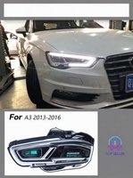 Feux de voiture Audi A3 8V Berline Sportback 2013-2016 S3 12V Kit de phares LED avec lentille bifocale pour mise à niveau LHD RHD