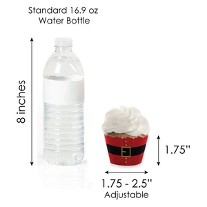 Ensemble de Décorations et Embellissements pour Cupcakes de Noël Père Noël pour la Pâtisserie des Fêtes et les Présentoirs de Desserts Festifs - Product Image 3