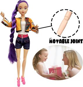 Moda K-Star Idol Aksiyon Figürleri Kör Kutu Stili Vinil Bebek Seti Hareketli Eklemler Müzik Grubu Oyuncakları Kızlar için 11.5 inç - Product Image 5