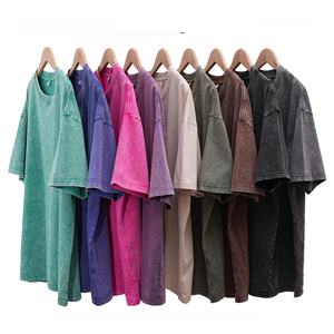 Camiseta de Algodón de 230 g/m² con Estampado Serigrafiado y Lavado Ácido, Camisetas Vintage Personalizadas - Product Image 1