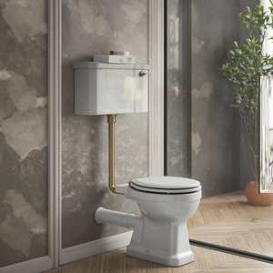 Céramique Wc Sol Debout Salle De Bains Toilette Industrielle Chasse D'eau Dissimulée Placard Haut Niveau Toilette Pan Salle De Bains À Un Londonien - Product Image 3