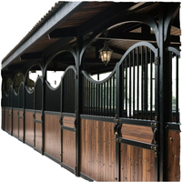 Porte de box pour chevaux à charnières avec loquet de sécurité, panneau en acier galvanisé pour écurie
