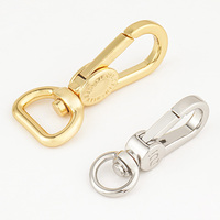 Mousqueton pour sac à main personnalisé 13mm or Push Gate fermoir pivotant pour sac Mousqueton en métal Mousqueton à ressort en argent de 9mm pour sac à main
