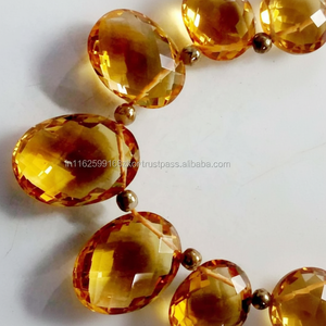 Piedras preciosas sueltas naturales de citrino de forma ovalada de alta calidad, piedra semipreciosa certificada de Color amarillo Premium para hacer joyas - Product Image 1