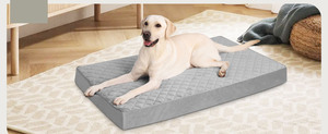 Coussin orthopédique matelassé à carreaux en velours hollandais pour chien, tapis pour animaux de compagnie, canapé-lit amovible et lavable pour chien, vente en gros - Product Image 5