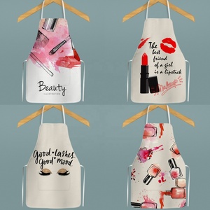 Beauty Salon Nail Công Nghệ Làm Việc Tạp Dề Với Pocket Trang Điểm Nghệ Sĩ Tạp Dề Biểu Tượng Tùy Chỉnh In Đầy Đủ Dễ Dàng Làm Sạch Không Tay 18x22 Inch - Product Image 1