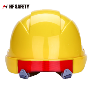 Casques de travail extérieurs en fibre de carbone lumière LED chapeau de sécurité ventilé plein bord industriel - Product Image 4