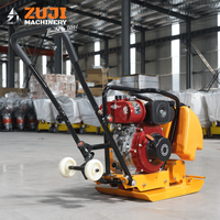 Compacteur de plaques vibrantes pour asphalte ZUJI Honda Lifan à moteur essence 5,5 CV haute efficacité, certifié CE, PC60, 75 kg, 1 unité