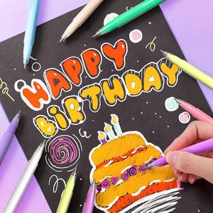 1.0 tốt <span class=keywords><strong>tip</strong></span> nhiều màu nghệ thuật đánh dấu thiết lập 24 các loại màu acrylic Gel bút cho người lớn màu cho giấy đen - Product Image 3