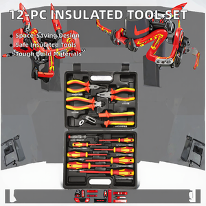 Đa Chức Năng Tự Động Sửa Chữa VDE Cách Điện Hộp Công Cụ 12 Pcs Đầy Đủ Thiết Lập Carbon Thép Tuốc Nơ Vít Và Dụng Cụ Cầm Tay Cho Sửa Chữa Xe - Product Image 3