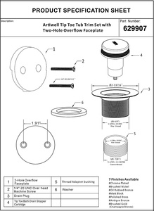 Kit <span class=keywords><strong>de</strong></span> remplacement <span class=keywords><strong>de</strong></span> <span class=keywords><strong>garniture</strong></span> <span class=keywords><strong>de</strong></span> drain <span class=keywords><strong>de</strong></span> baignoire à deux trous avec embout chromé pour baignoire américaine - Vente en gros - Product Image 6