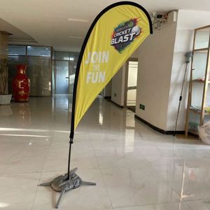 Manufacturer Custom Polyester Beach <b>Flag</b> Banner with Fiberglass Flagpole & Base Digital Printed Tear Drop Feather <b>Flags</b> - Product Image 3