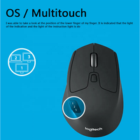 Mouse Nirkabel Logitech M720 Triathlon Multi Perangkat 2.4G Isi Ulang untuk Kantor dan Gaming, Cocok untuk Komputer dan Laptop