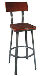 เก้าอี้ข้างและโต๊ะรับประทานอาหารแบบอุตสาหกรรมโบราณแบบชนบทพร้อมด้วยไม้ป่าดั้งเดิมและเหล็กร้าง - Product Image 4