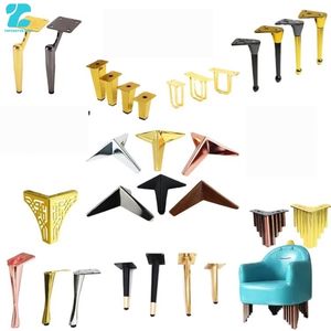 Patas de Sofá Metálicas Modernas - Patas de Repuesto Duraderas en Dorado/Negro/Cromo para Muebles de Sala de Estar y Uso en Exteriores - Product Image 6