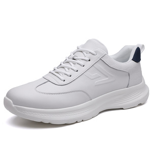Zapatillas Blancas para Hombre, Ligeras, Deportivas, Casuales, con Cordones, para Correr, de Color Sólido, Transpirables, Cómodas, para Uso en Exteriores - Product Image 5