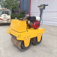 Livraison Gratuite - Compacteur Vibratoire à Double Tambour, Rouleau Compresseur Routier, Moteur Diesel, pour la Construction