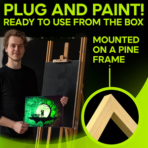 Paquete de 2 lienzos modernos de algodón estirado, pintura al óleo/acrílica/<span class=keywords><strong>acuarela</strong></span> verde oscuro brillante, pintura artística original de gran tamaño, decoración del hogar - Product Image 1