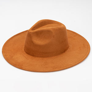 Fashion Women Men Fedora <strong>Hat</strong> Suede Flat Fedora <strong>Lady</strong> Gentleman Gambler Panama <strong>Trilby</strong> Retro Jazz Fedora <strong>Hats</strong> - Product Image 4