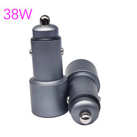 Pengisi Daya Mobil USB Tipe-C Ganda Berkualitas Tinggi 5V/3A 2 Port PD 3.0 QC3.0 Pengisian Cepat 18W 20W Total 38W