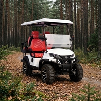 Voiturette de golf électrique puissante à 6 places avec un design classique, véhicule de tourisme certifié EEC et DOT