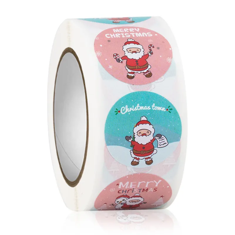 Vrolijk Kerstfeest Custom Seal Stickers Kerstman Thema Etiketten Stickers Voor Diy Gift Bakken Pakket Envelop Briefpapier Decor