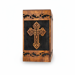 Urnes funéraires en bois modernes de style américain faites à la main pour hommes et femmes, décoratives, pour enterrement, à bas prix - Product Image 1