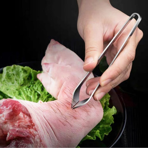 Stainless Steel Meat Hair Removal Clips For Pig Chicken Duck Goose Feather Plucking Tool Household Kitchen Use - Product Image 1