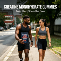 Gummies de créatine monohydrate personnalisables OEM/ODM 5000mg – Supplément de créatine sans sucre pour la routine quotidienne