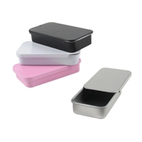 Petit étui à cigarettes personnalisé Cadeau Bonbons Menthe Outils de maquillage Récipient rectangulaire de stockage Boîte en métal