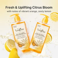Gel Douche Liquide Hydratant et Exfoliant OEM/ODM à l'Acide Kojique, Curcuma, Niacinamide, Vitamine C, AHA, BHA pour Peaux Inégales 13.52oz