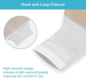 Sacchetto per Colostomia Monopezzo, Idrocolloidale Delicato sulla Pelle, Chiusura a <span class=keywords><strong>Velcro</strong></span> Antiperdita, Cura dello Stoma, Vendita all'Ingrosso - Product Image 3
