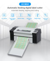 Cortadora de etiquetas adhesivas de medio corte, máquina de alimentación automática, cortadora de pegatinas, cortadora de papel