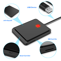 ISO 7816 USB 2.0 Type C puce SIM lecteur de carte à puce IC ID externe USB lecteur de carte à puce graveur pour Windows Linux Mac OS