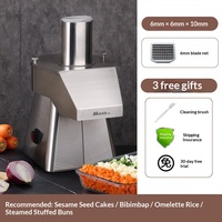 Commerciële groenten snijmachine 150-600kg/u, elektrische voedselsnijder van roestvrij staal voor restaurantkeuken, Mond.uk QD812