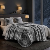 Plaids en fourrure de vison doux et luxueux, tricotés, pour la décoration de la maison, certifiés OEKO-TEX, parfaits pour l'hiver