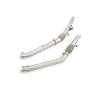 Downpipe Aliran Tinggi MPER Dengan Pelindung Panas Untuk Mercedes GLE350 GLE400 GLE450 GLE43 AMG D W166 C292 2016-2019 Baja Tahan Karat T304