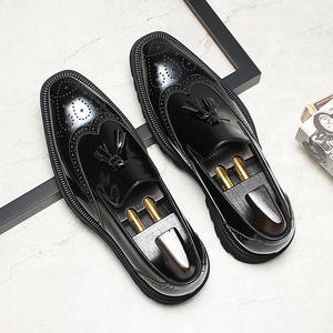 Chaussures habillées pour hommes en cuir véritable italien, style tendance, avec boucle, nouvelle marque, produits personnalisés - Product Image 1