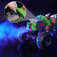 Véhicule tout-terrain télécommandé sans fil avec portée de 50 m, lumières, musique, batterie rechargeable, voiture monstre Bigfoot pour garçons