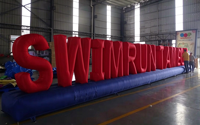 Lettres gonflables publicitaires en PVC pour piscine, décorations, ballons lettres, enseignes gonflables, logo pour événements, lettres géantes lumineuses à LED