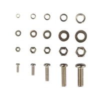 Kit d'assortiment de vis à tête ronde métriques nickelées, 320 pièces, M2/M2.5/M3/M4/M5, ensemble de fixation combiné, boîte de rangement