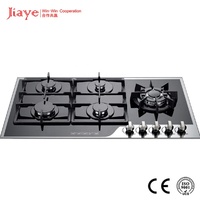 Ménage de haute qualité intégré cuisinière à gaz GPL NG gaz cuisinier hauts en acier inoxydable Top 5 brûleurs cuisinière à gaz pour la cuisine