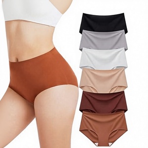 Tichati Confezione da <span class=keywords><strong>6</strong></span> slip da donna <span class=keywords><strong>a</strong></span> vita alta senza cuciture, <span class=keywords><strong>a</strong></span> copertura totale, invisibili (taglie regolari e plus size) - Product Image 3