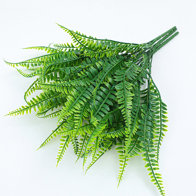 SEASON Wholesale Artificial Shrubs Faux Plastic Green Fern Grass Bundle Artificial Fern Plant for Decoration